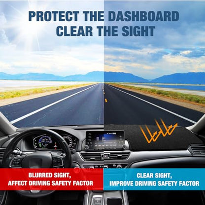Leather Dashboard Dash Cover Mat Carpet PU Compatible with 2015-2017 2018 2019 Hyundai Sonata - style: 15-19 Hyundai Sonata