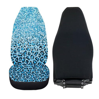 Leopard Print Universal Car Seat Covers Front Seats Only,Fit Most Cars,Sedan,Truck,SUV - color: Leopard Print 86
