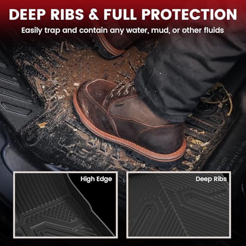 LASFIT Floor Mats & Cargo Liner with Backrest Mat for Chevrolet Chevy Equinox/GMC Terrain 2018-2024 (Not for Equinox EV 2024-2025), All Weather TPE Custom Fit Floor Mats Car Mats Full Set, Black - size: 28)For Chevy Equinox/GMC Terrain 2018-2024