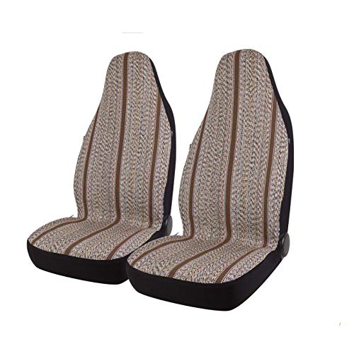 Baja Blanket Bucket Seat Cover for Car, Truck, Van, SUV - Airbag Compatible (2PCS Brown) - color: Brown