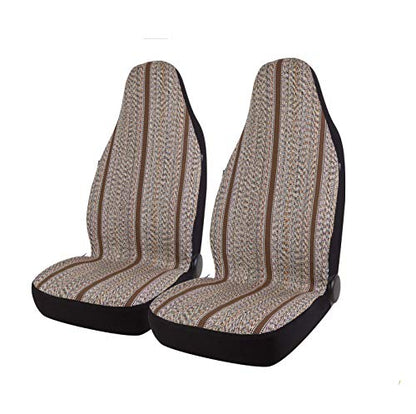 Baja Blanket Bucket Seat Cover for Car, Truck, Van, SUV - Airbag Compatible (2PCS Brown) - color: Brown
