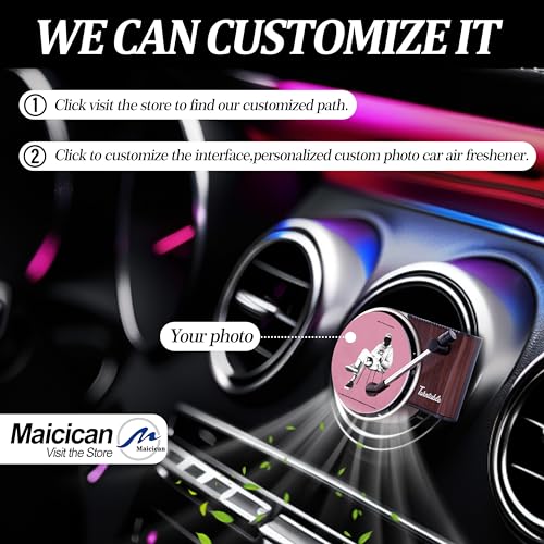 Maicican 12PCS Customizable Car Air Freshener Vent Clip, Pop Singer Album Cover Record Player Shape, Music Lover Gifts. (Fashion) - style: Fashion