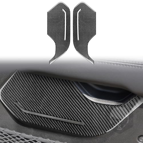 Car Rear Door Protector Compatible with Jeep Wrangler JL JLU Gladiator JT 2018 2019 2020 2021 2022 2023 2024 Accessories Anti Kick Pad Collision Stickers Interior - color: Black 25
