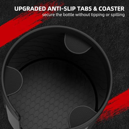 Car Cup Holder Expander, Cup Holder Extender Adapter for Car with Expandable Insert, Compatible with Yeti 20/26/30oz, Hydroflask 32/40oz, Large Water Bottles in 3.0"-4.1"