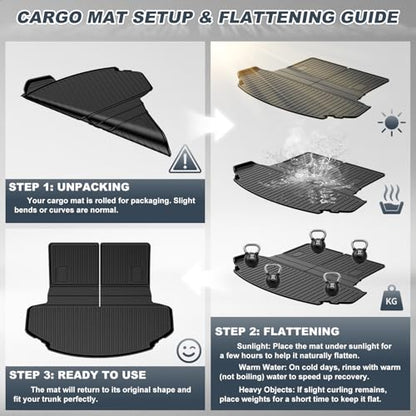 for 2016-2023 CX-9 Cargo Liner | Aomsazto Custom Fit Cargo Liner for Mazda CX9 2016-2020 2021 2022 2023 Trunk Liner Trunk Cargo Mat CX9 Accessories - style: 16) for Mazda CX-9 2016-2023 Cargo Liner & Seat Back Mat