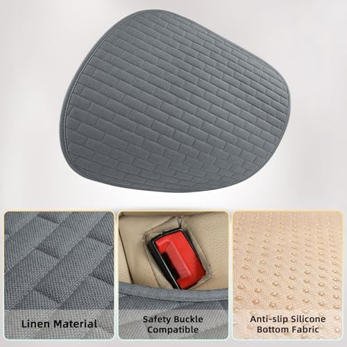 Dark Gray Back Seat Cover, Rear Car Seat Cover for Cars Truck SUV, Seat Covers with Storage Pocket(Dark Gray-Back Seat) - color: Dark Gray 1 Pcs