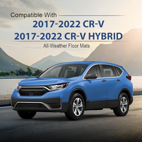 PIT66 Floor Mats Cargo Liner Compatible with 2017-2022 Honda CRV CR-V (Incloud CR-V Hybrid), Heavy Duty TPE 3-Piece Premium, All Weather Cargo Liner alfombras para carro - size: Fit Honda CR-V 2017-2022 | 3PCS
