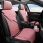 Front Car Seat Covers - Leather Seat Covers with Storage Pocket and Two Belt Pads, Anti-Slip Waterproof Universal Seat Covers for Cars Fit Cars Trucks SUV(Pink,2 Pack) - color: Pink