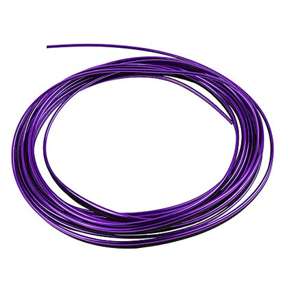 X AUTOHAUX Car Interior Trim Strip Gap Door Edge Line Chrome Purple 5m 16.4ft - color: Chrome Purple