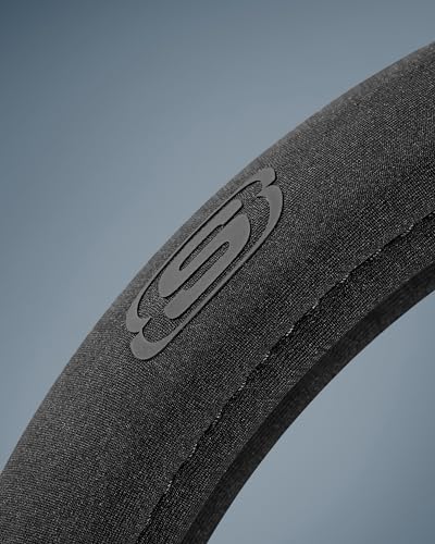 Skechers Steering Wheel Cover, Memory Foam Car Steering Wheel Covers,14.5-15inch Anti-Slip Safety Comfortable Design Universal Men Women Fits for 95% Truck,SUV,Cars(Black) - color: Black