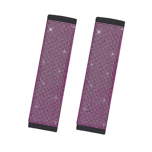 2PCS Bling Car Seat Belt Covers, Crystal Rhinestone Seatbelt Shoulder Pad for Women Girl, Diamonds Glitter Seat Belt Cushion, Universal Auto Interior Accessory for Car Truck SUV (Pink) - color: Pink