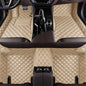Custom Car Mats All Weather Fit Automotive Floor Mats PU Leather Protector Mat for Most Sedan, SUV, Truck Floor Mats (Beige)