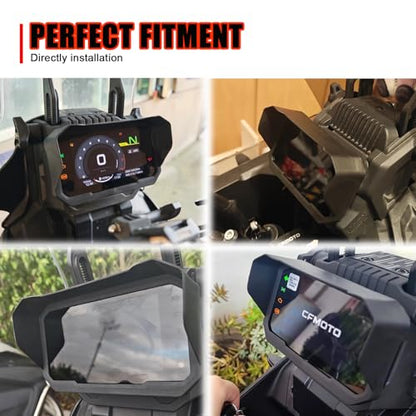 Dashboard Guard Protector Instrument Speedometer Sun Visor Glare Shield Protection Cover Compatible with CFMOTO Ibex 450 2025,CFMOTO Ibex 450 Accessories,CFMOTO 450MT Accessories