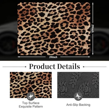 Car Trunk Mat - Universal Size 29" x 39", Leopard Print Pattern Cargo Liner, Car Accessory for SUVs/Sedan/Wagons, Durable Protective Mat, Trunk Liner for Families/Travel Enthusiasts - style: Leopard Print-1