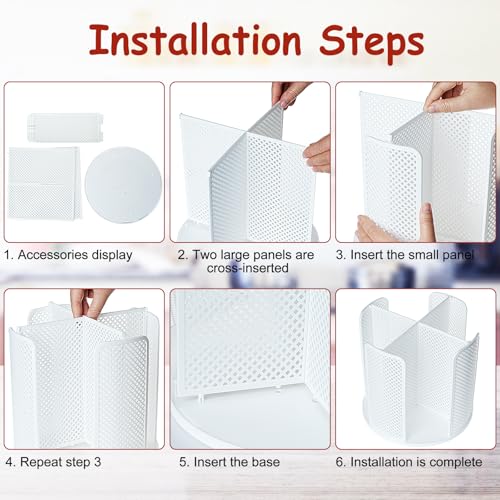Rotating Cup Dispenser, Coffee Cup Holder with 4 Compartments, Disposable Paper Cup Organizer Fits 5 to 16 oz Cups for Kitchen Cabinets, Detachable Plastic Cup Stand & Lid Holder, White - color: White