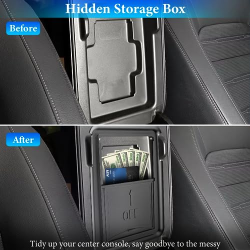 3PCS Center Console Organizer Compatible with Honda CRV 2023 2024 2025 2026 Accessories CR-V Hybrid Armrest Organizer Tray Hidden Storage Box ABS Material - size: 2023-2026 CR-V (3pcs)