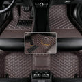 Custom Floor Mats for Audi A1, A3, A4, A5, A6, A7, A8,TT, TTS, Q2, Q3, Q5, Q7, Q8,RS3 RSQ8 S3 S4 S5 S6 S7 S8 e-tron, Q4 e-tron,All Weather Waterproof Luxury Leather (Dark Brown) - color: Dark Brown