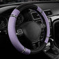 Road Comfort Leather Steering Wheel Cover – Premium Anti-Slip Car Steering Wheel Grip Cover – Universal Fit for 14.5”–15” Cars, Trucks & SUVs - Purple - color: Purple