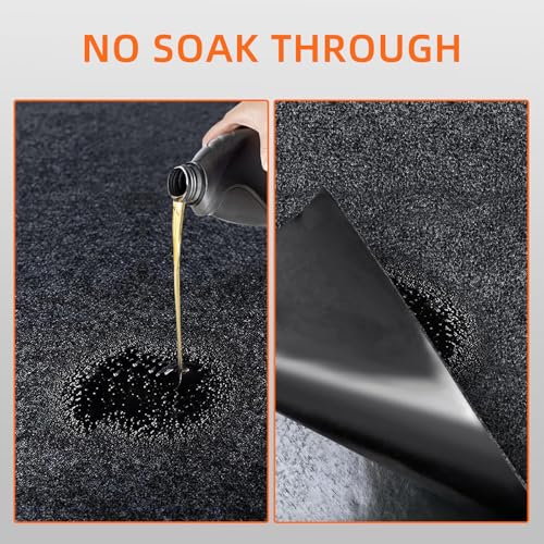 Garage Mats for Floor, 17 x 7.4 Ft Garage Floor Mats for Under Car, Oil Spill Mat, Absorb Oil Quickly, Garage Carpet, Reusable, Washable, Protects Floor, 3MM-PE
