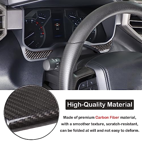 Aunginsy Car Center Control Dashboard Decorative Stickers Compatible with Toyota Tundra/Sequoia 2022-2024 Real Carbon Fiber Center Console Dashboard Panel Protection Cover Trim Stickers Accessories - size: Dashboard Trim Sticker