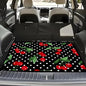 Universal Car Trunk Mat 29" x 39",Cherry Polka Dot Print All Weather Trunk Protection Cargo Liner, Durable Cargo Mat Rear Trunk Liner, Stylish Vehicle Interior Accessories Suitable for Most Car Models - color: Cherry Polka Dot