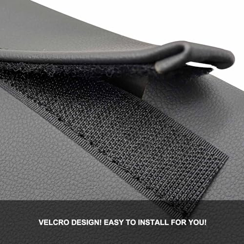 GXARTS Jump Seat Armrest Cover Black Compatible with Chevy Silverado Tahoe Avalanche Suburban GMC Sierra Yukon Yukon XL 2007 2008 2009 2010 2011 2012 2013 2014 Center Console Cover with Zipper Design - color: Black