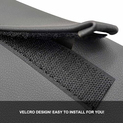 GXARTS Jump Seat Armrest Cover Black Compatible with Chevy Silverado Tahoe Avalanche Suburban GMC Sierra Yukon Yukon XL 2007 2008 2009 2010 2011 2012 2013 2014 Center Console Cover with Zipper Design - color: Black