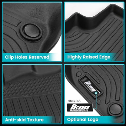 FREEMOTOR802 All Weather Car Floor Mats Fits 2019-2025 Audi Q3, 3D Molded Black TPE Custom Carpets Liner Protector Cover Pad 1st 2nd Row Front Rear Protection 3PCS