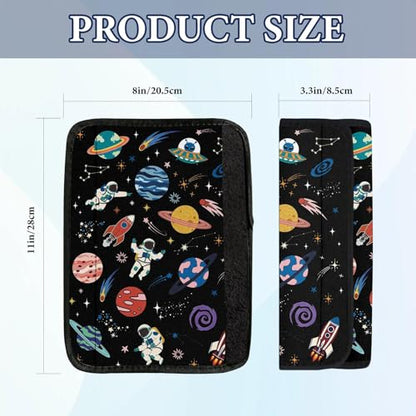 2 Pcs Seat Belt Cover for Kids, Space Car Seat Strap Pads for Children, Solar System Soft Car Seat Belt Cushion Pads for Boys and Girls Babies Adults - color: Universe