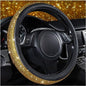CAR Pass Rhinestones Diamond Bling Steering Wheel Cover, Universal Fit for SUV,Vans,Sedan,Car,Truck 14.5-15inch Universal Fit (Golden) Crystal Glitter for Women Sparkle Girly Sparkling Gold Shining - color: Gold Diamond