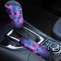 Butterfly Flower Printed Car Handbrake Cover Gear Shift Knob Cover, Car Gear Shift Knob Cover with Handbrake Cover, Smooth Breathable Car Accessories, Set of 2 - color: Butterfly Flower - Purple