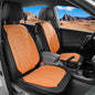LINGVIDO Car Seat Covers Full Set (5 Seats) - Premium Perforated Nappa Leather, Waterproof Shield, Omni-Adapt Fit SUVs Sedans, Ultimate Family & Pet Protection - color: Black & Brown (A), size: Full Set (5 Seats)