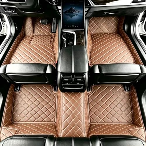 Customize Floor Mats for Cars fit 98% Sedans SUV Sports, Custom Automotive Floor Mat Fit Truck All Weather Car Protection Pads Non-Slip Auto Interior Mats (Brown) - color: Brown