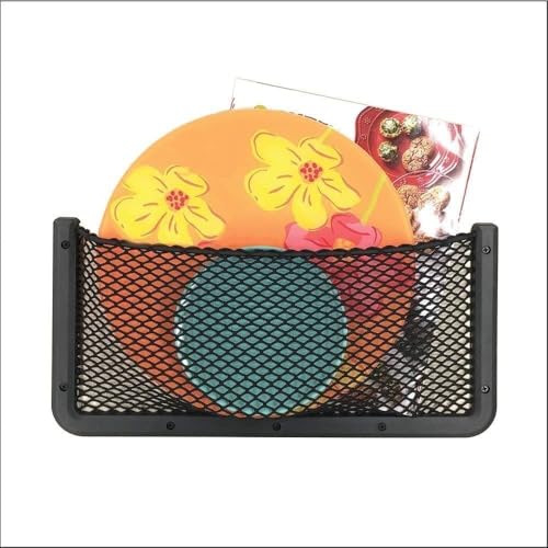 (1 Piece) Framed Stretch Mesh Net Pocket for Auto, RV, or Home Organization and Storage (8" x 16")