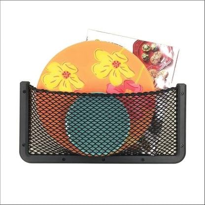 (1 Piece) Framed Stretch Mesh Net Pocket for Auto, RV, or Home Organization and Storage (8" x 16")