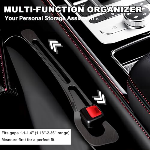 Car Seat Gap Filler 2 Pack,No Drop Seat Guard,Drop Seat Gap fillers Between Seat and Console Stop Things from Dropping (Black)