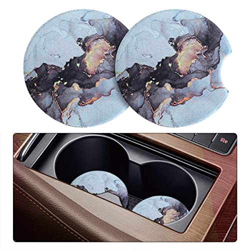 Moly Magnolia 2 Pack Car Coasters for Drinks Absorbent - 2.75 Inch Cute Coasters for Women, Removable Cup Holder Coaster for Women Girls, Car Interior Accessories (Style L) - color: Style L