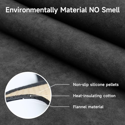 Dashboard Cover Mat for Subaru 2025 2026 Forester Accessories Black Flannel Material Anti-Slip Dash Cover Mat Sunshade Glare UV Rays Protector - size: for Subaru 2025-2026 Forester
