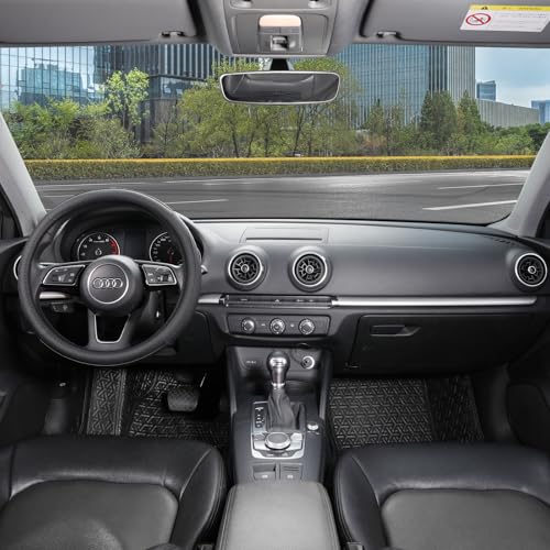 SEG Direct Car Steering Wheel Cover Universal Standard Size 14.5-15 inch, Black Microfiber Leather - color: Black, size: Standard size[14 1/2''-15'']