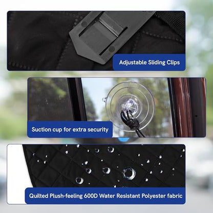 Panther Armor Car Door Protector for Dogs, Scratch Resistant Liner with Clips and Suction Cups, Large Size, Protects Car Doors from Dog Scratches, Fits Cars, SUVs, and Trucks
