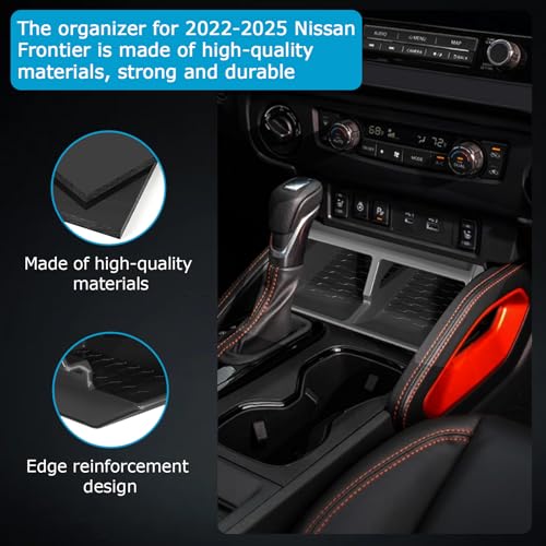 Controller Organizer for Nissan Frontier 2022-2025, Perfect fit, Durable, Center Console Organizer for Nissan Frontier Gen 3, Compatible with 2022-2025 Nissan Frontier Accessoriess