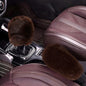 Hovom 2PCS Fluffy Car Gear Shift Knob Cover & Handbrake Cover, Soft Plush Hand Brake Handle & Gear Shift Cover for Women Girls, Universal Comfortable Warm Furry Car Accessories (Coffee) - color: Coffee