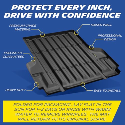 MICHELIN Truck Bed Mat for 2022-2026 Nissan Frontier 5 FT / 60.3" Only (Not Fit Drop-in Bed Liners), All-Weather Truck Bed Liner, Custom Fit, Durable TPE Bedliner, Non-Slip - size: 3) Frontier | 22-26 | 5 FT