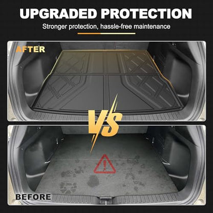 Floor Mats & Cargo Liner Set Custom Fit for Mazda CX-50 2023-2026 (Not for Hybrid) All-Weather TPE Rubber Anti-Slip CX50 Car Interior Accessories - style: 4)23-25 CX-50 Floor & Cargo Mats