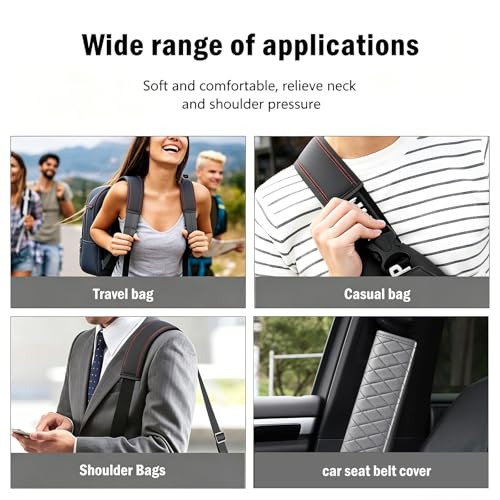Gray PU Leather Seat Belt Covers - 2Pcs, Diamond Stitched Seat Belt Pads, Universal Fit for Car Truck SUV - color: gw-grey