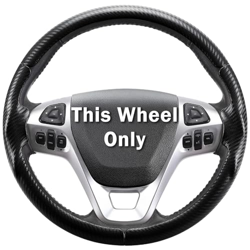 Steering Wheel Cover for Ford Explorer 2011-2019/ Edge 2011-2014/ Flex 2013-2019/ Taurus 2013-2019 Car Steering Wheel Protector Accessories(Matte Black) - color: Matte Black, size: For Explorer 2011-2019