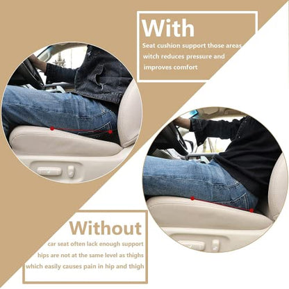Livtribe Car Seat Cushion - Memory Foam Car Seat Pad - Sciatica & Lower Back Pain Relief - Car Seat Cushions for Driving - Road Trip Essentials for Drivers(Black) - color: Black