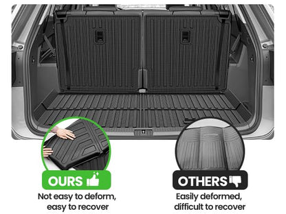 Cargo Liner for VW Volkswagen Atlas 2018-2025 2026 (Not for Cross Sport), All Weather Cargo Mats for Atlas Accessories, Heavy Duty TPE Trunk Mat, Car Accessories - size: 10)VW Atlas 18-26