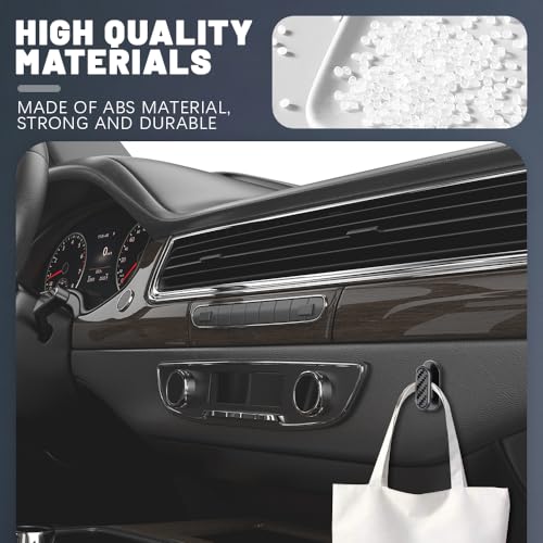 4PCS Car Mini Hook, Multifunctional Auto Backseat Hangers, Self-Adhesive Wall Hanging Hooks, Vehicle Interior Accessories Universal Hook Stickers for Key, Mask, Earphone, Charging Cable