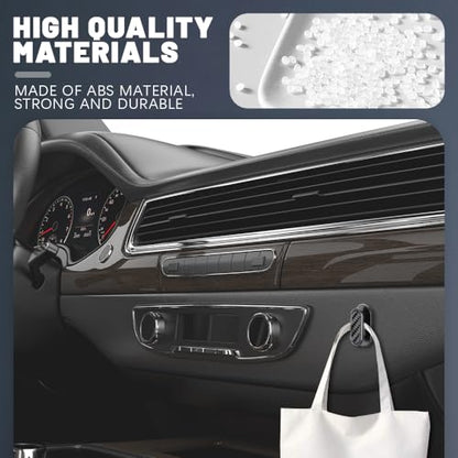 4PCS Car Mini Hook, Multifunctional Auto Backseat Hangers, Self-Adhesive Wall Hanging Hooks, Vehicle Interior Accessories Universal Hook Stickers for Key, Mask, Earphone, Charging Cable